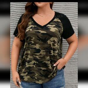 Plus size Camo shirt